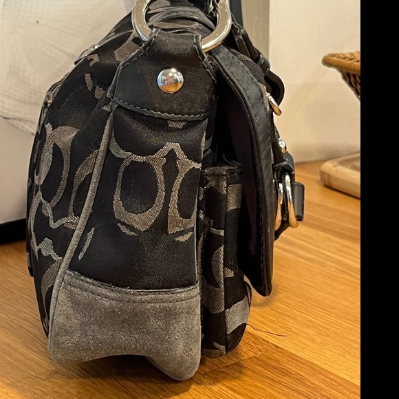 Coach VINTAGE SOHO Chelsea Signature Jacquard Fabric Flap Shoulder Bag AUTHENTIC - Picture 6 of 16